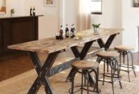 Narrow counter height dining table