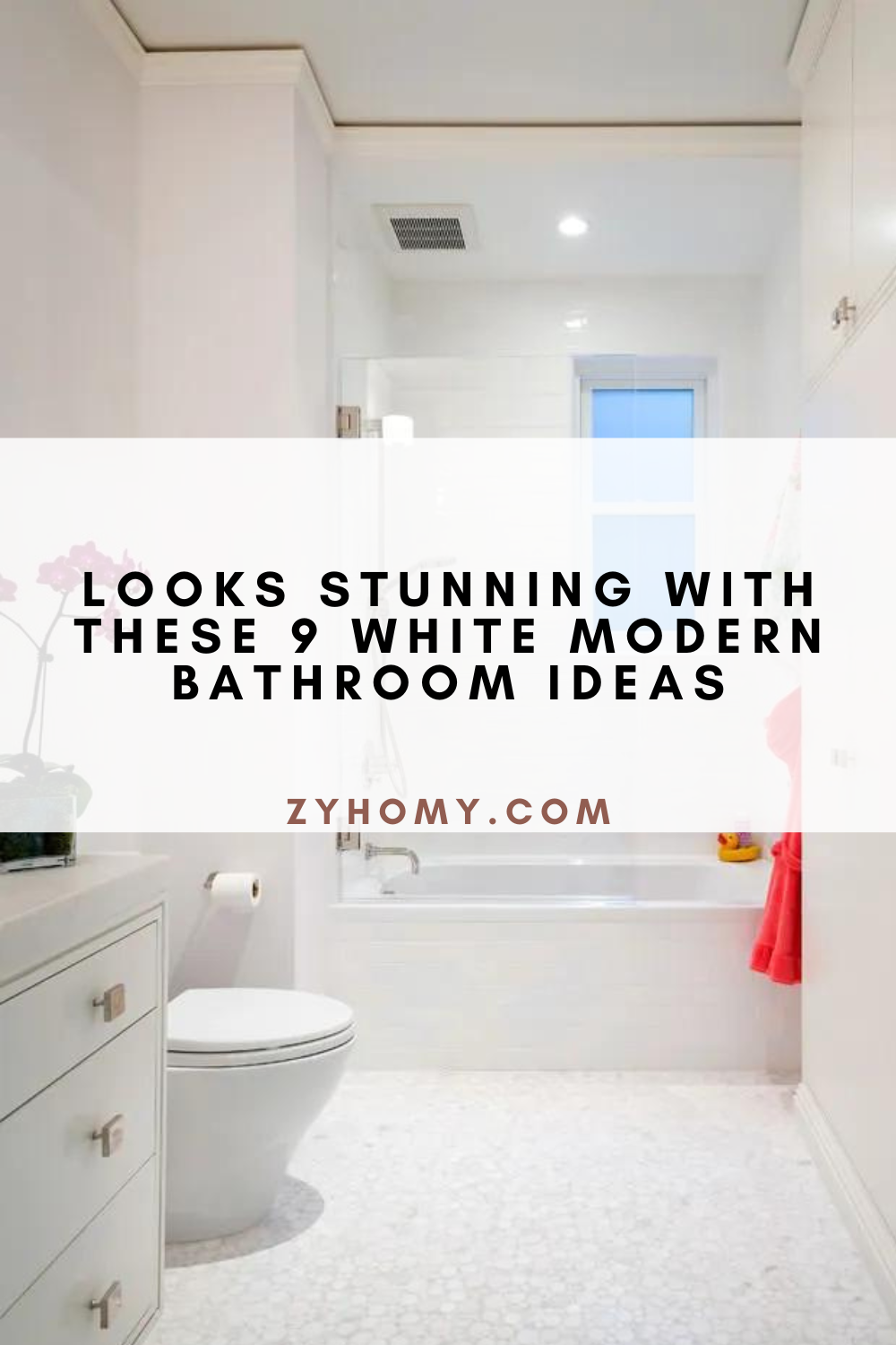 Looks Stunning with These 9 White Modern Bathroom Ideas